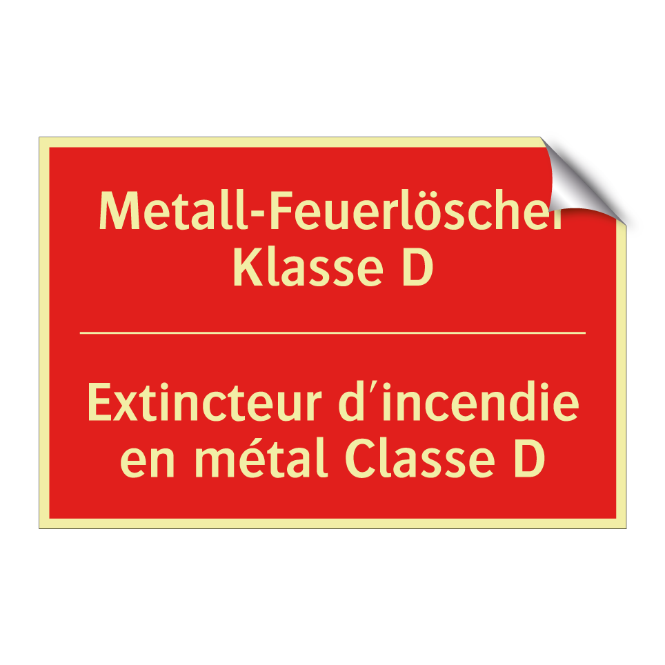 Metall-Feuerlöscher Klasse D - Extincteur d'incendie en métal  /.../