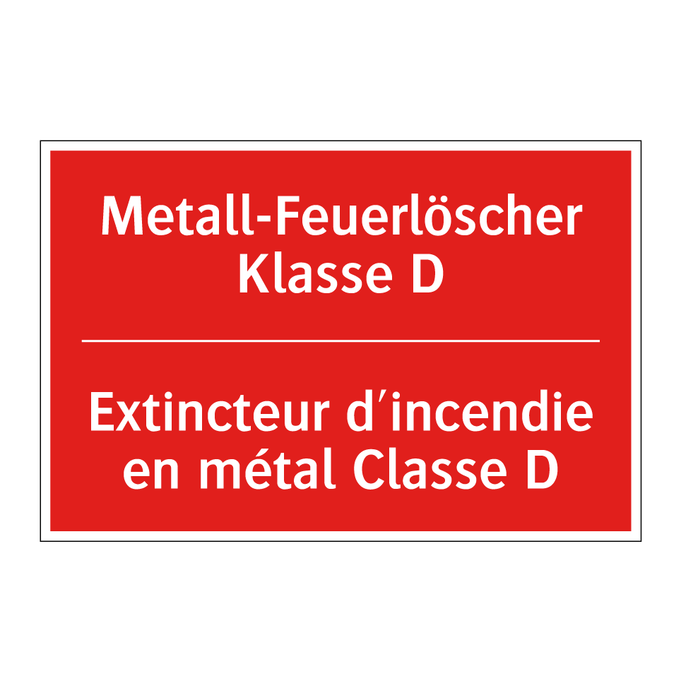 Metall-Feuerlöscher Klasse D - Extincteur d'incendie en métal  /.../