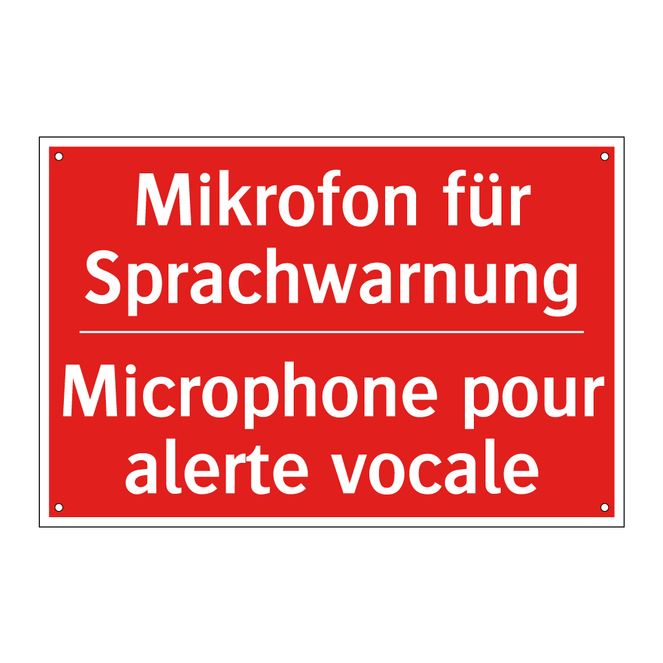 Mikrofon für Sprachwarnung - Microphone pour alerte vocale