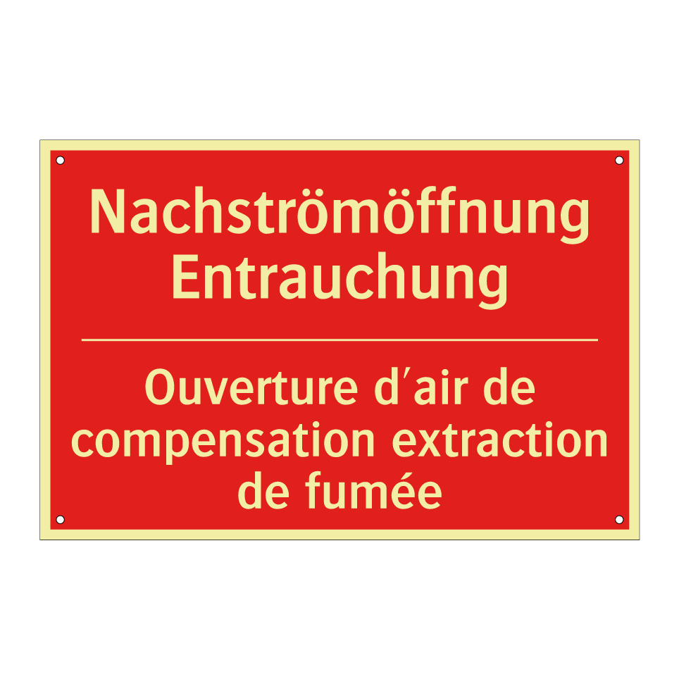 Nachströmöffnung Entrauchung - Ouverture d'air de compensation  /.../