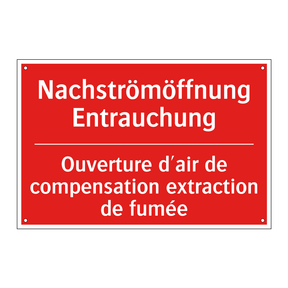 Nachströmöffnung Entrauchung - Ouverture d'air de compensation  /.../
