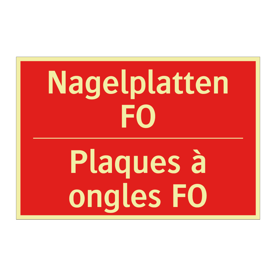 Nagelplatten FO - Plaques à ongles FO