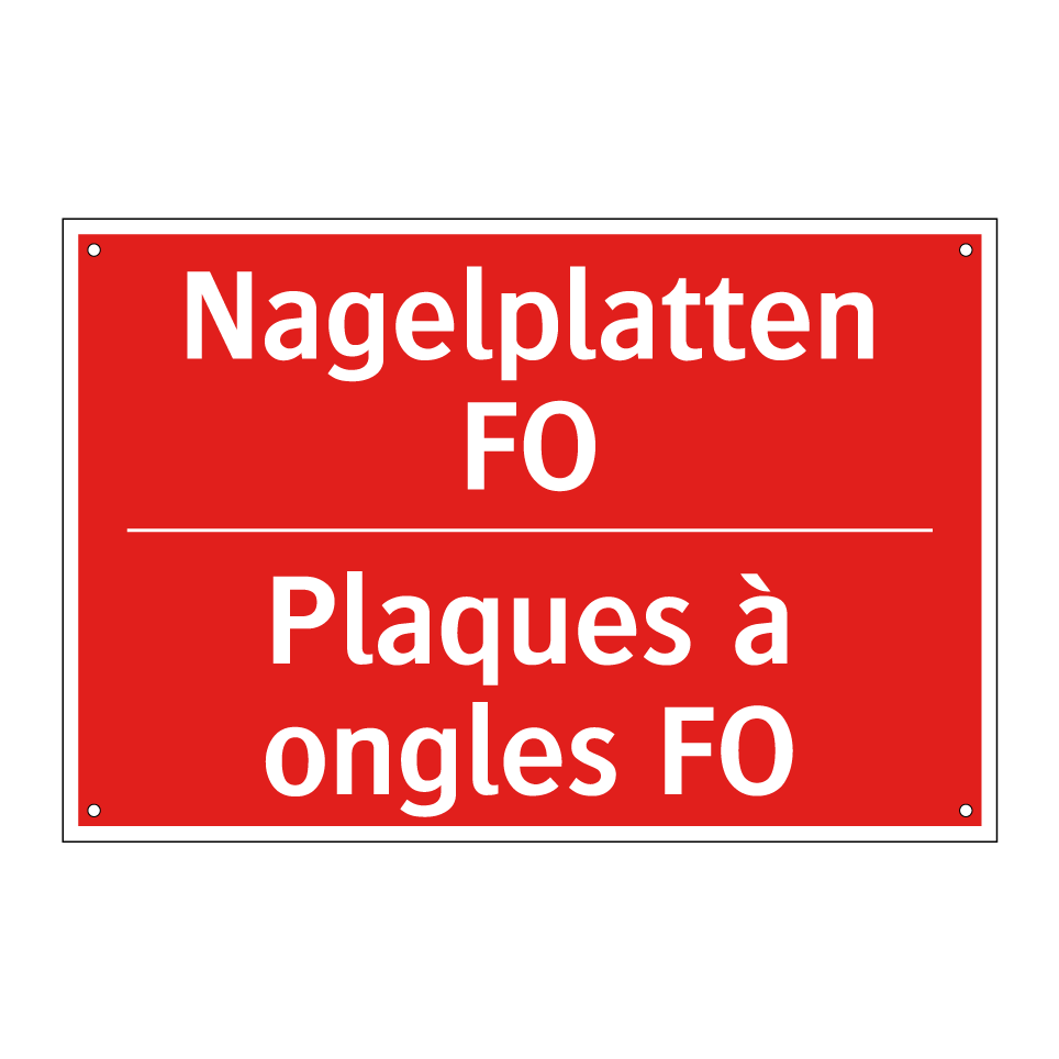 Nagelplatten FO - Plaques à ongles FO