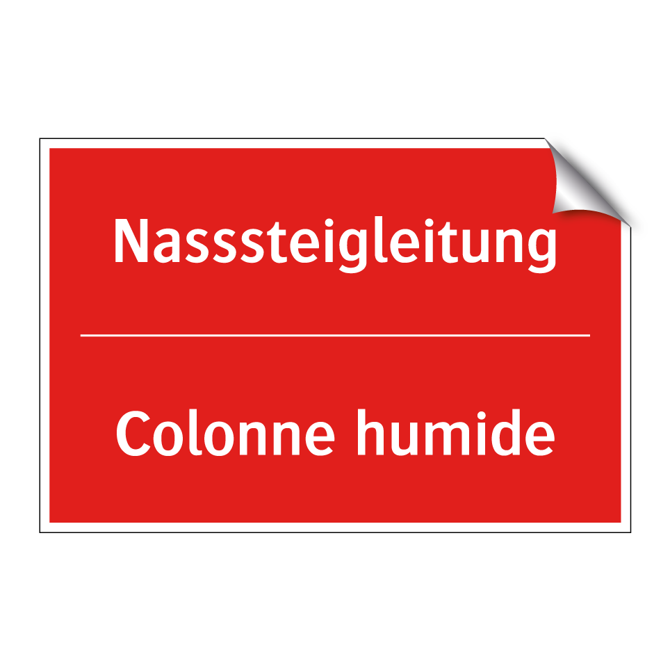 Nasssteigleitung - Colonne humide