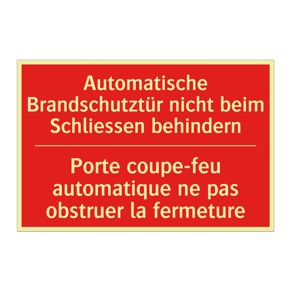 Automatische Brandschutztür nicht  /.../ - Porte coupe-feu automatique ne  /.../