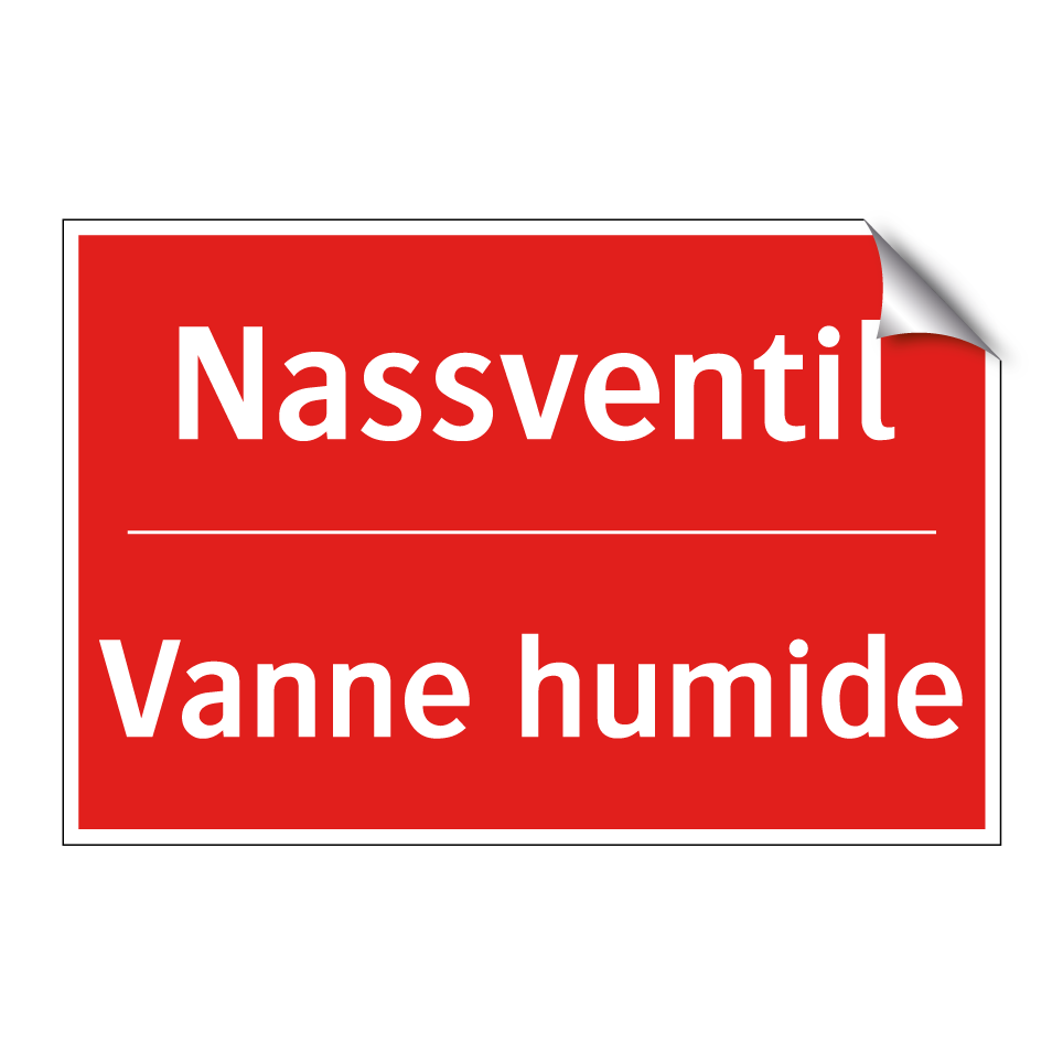 Nassventil - Vanne humide