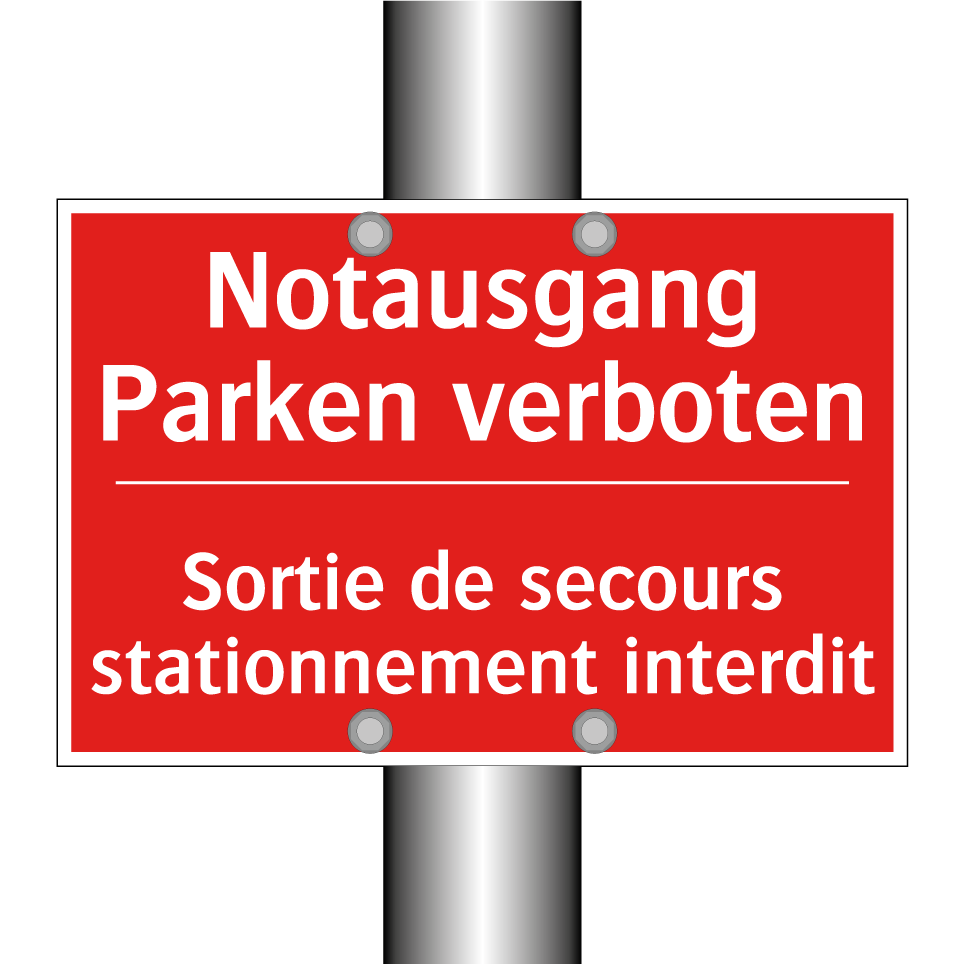 Notausgang Parken verboten - Sortie de secours stationnement  /.../