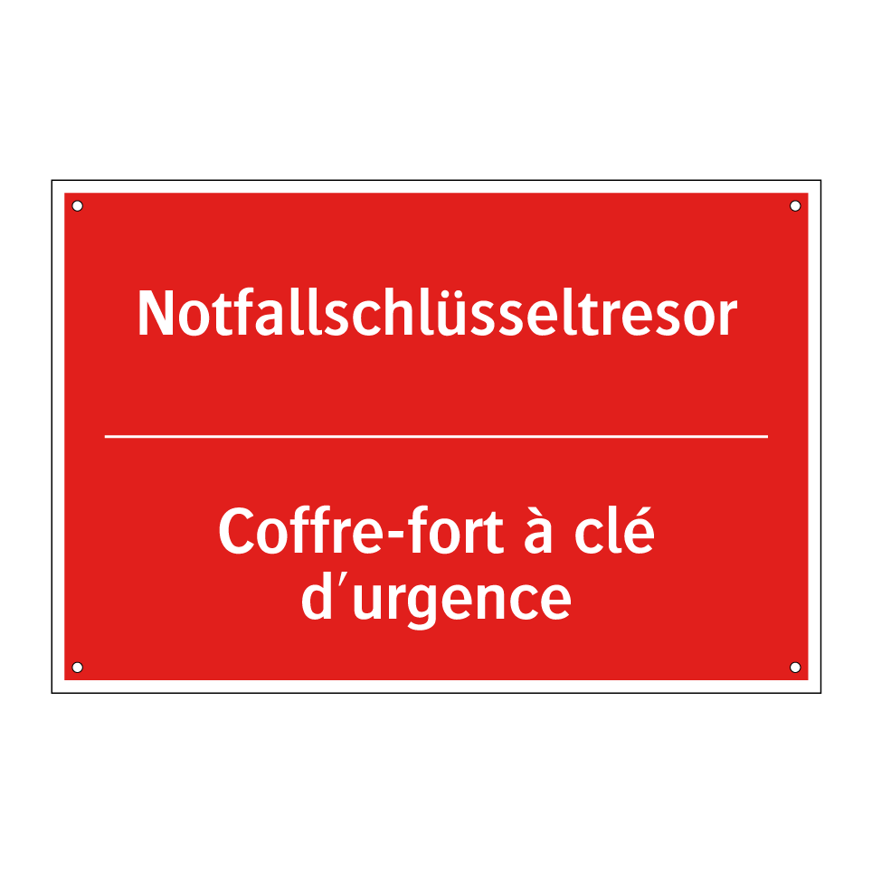 Notfallschlüsseltresor - Coffre-fort à clé d'urgence