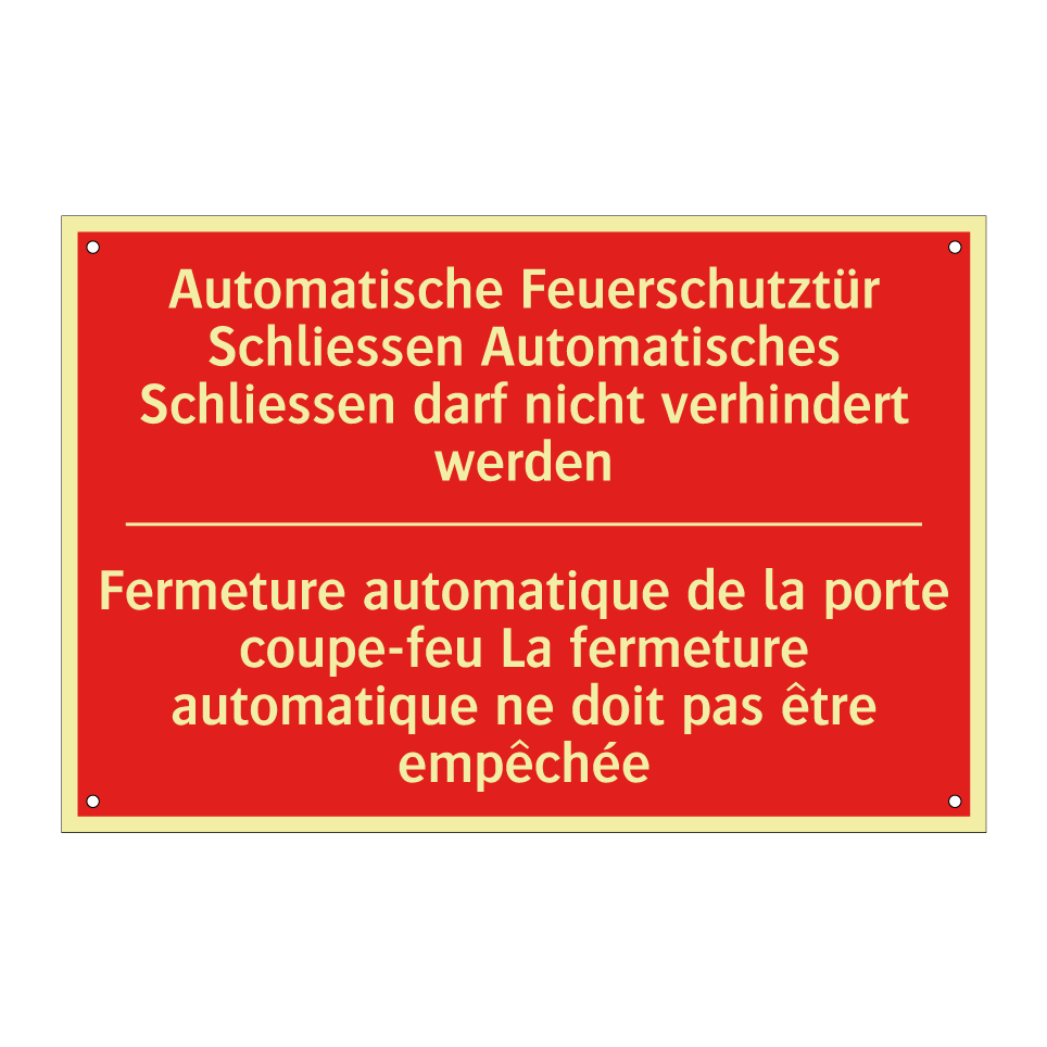 Automatische Feuerschutztür Schließen  /.../ - Fermeture automatique de la porte  /.../