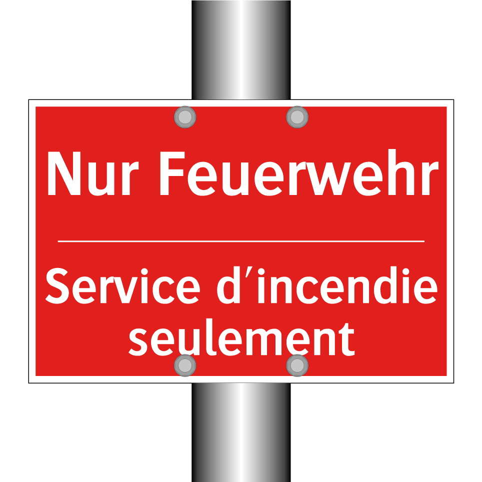 Nur Feuerwehr - Service d'incendie seulement