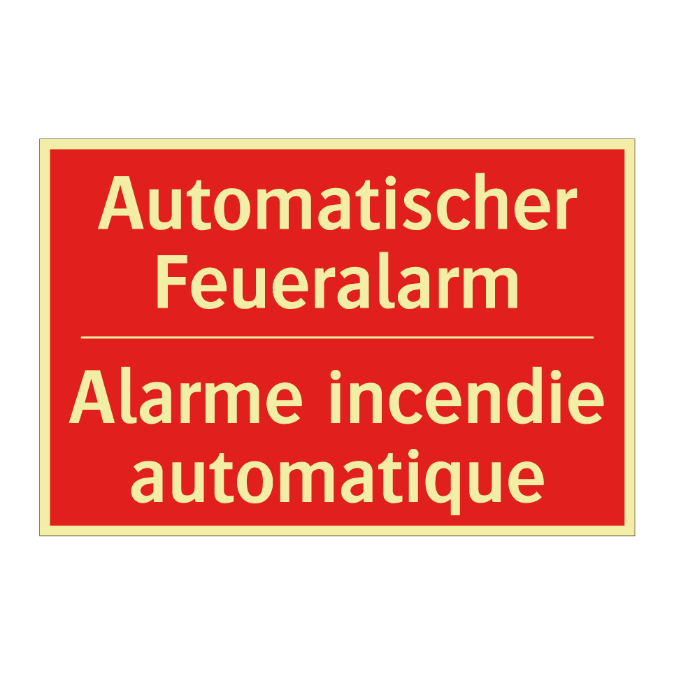 Automatischer Feueralarm - Alarme incendie automatique