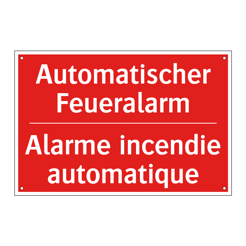Automatischer Feueralarm - Alarme incendie automatique