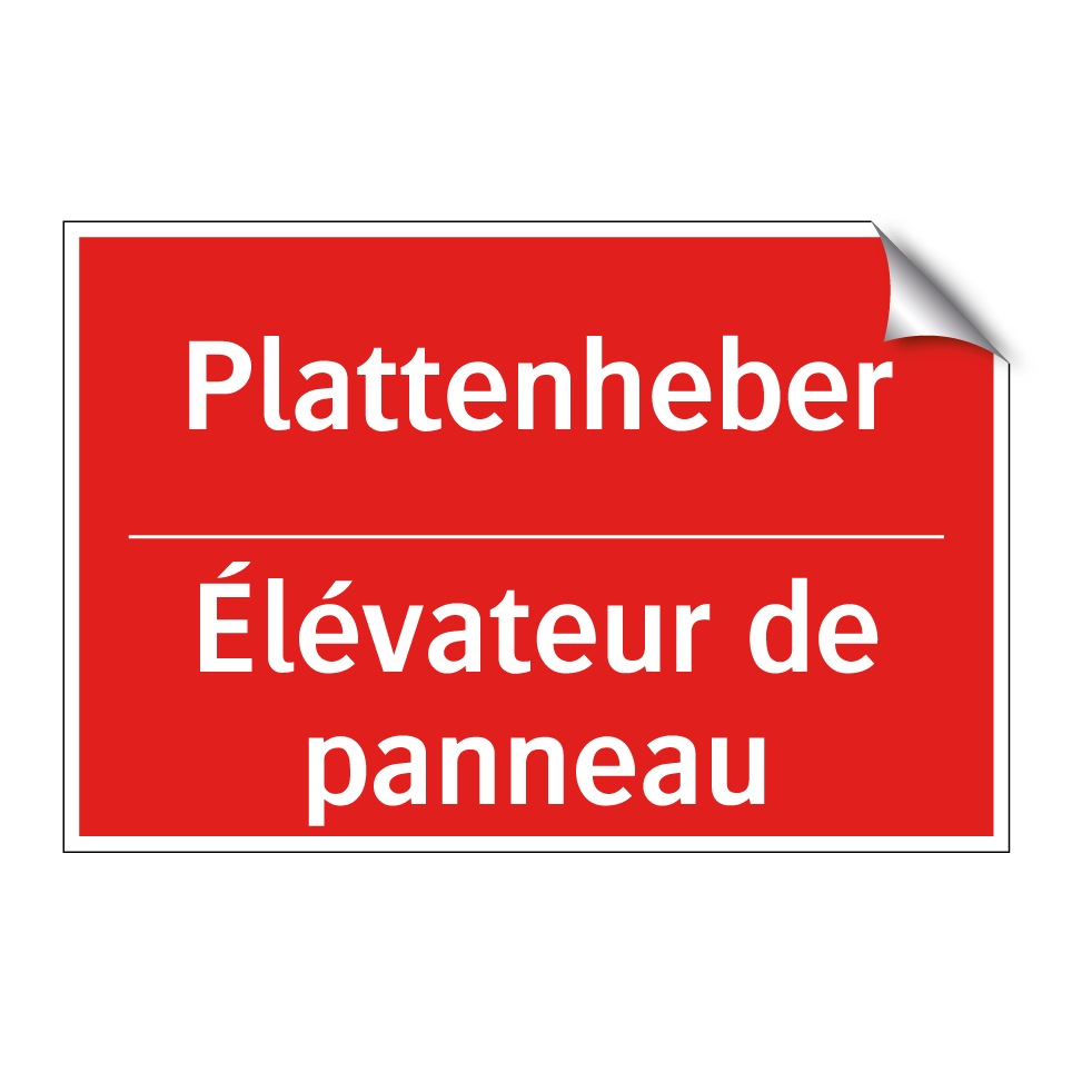 Plattenheber - Élévateur de panneau