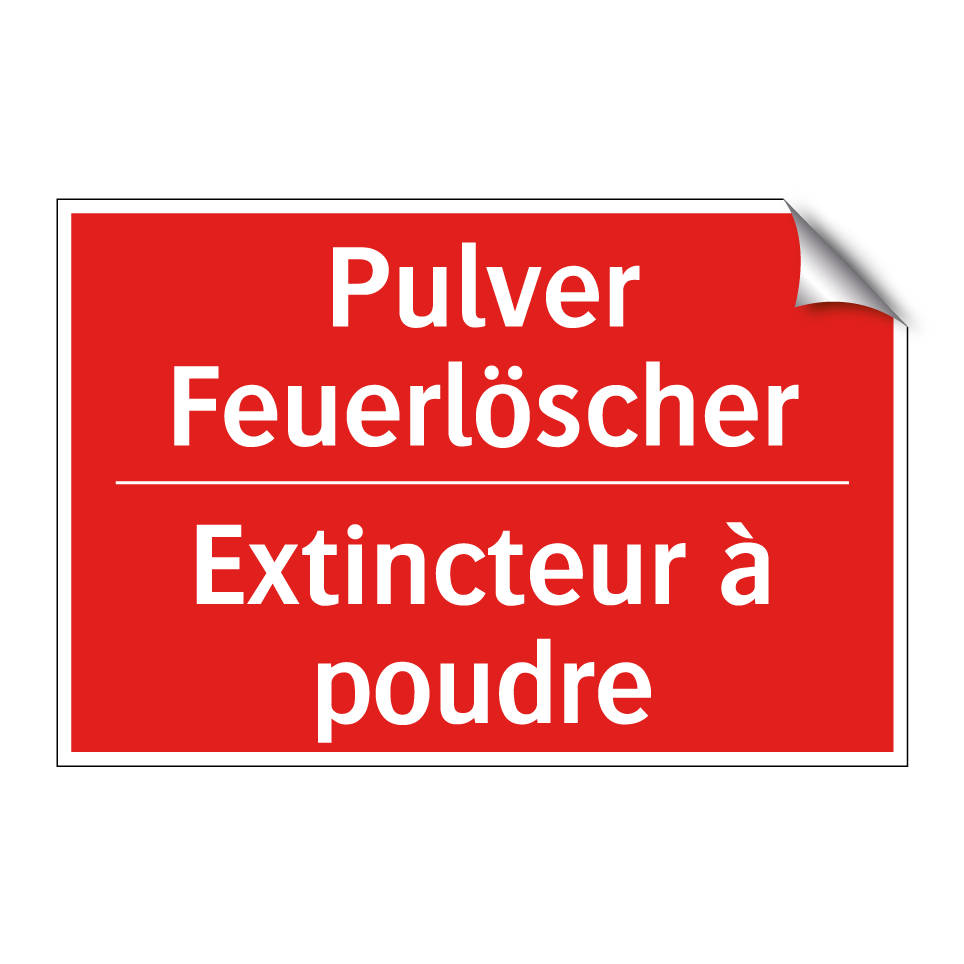 Pulver Feuerlöscher - Extincteur à poudre