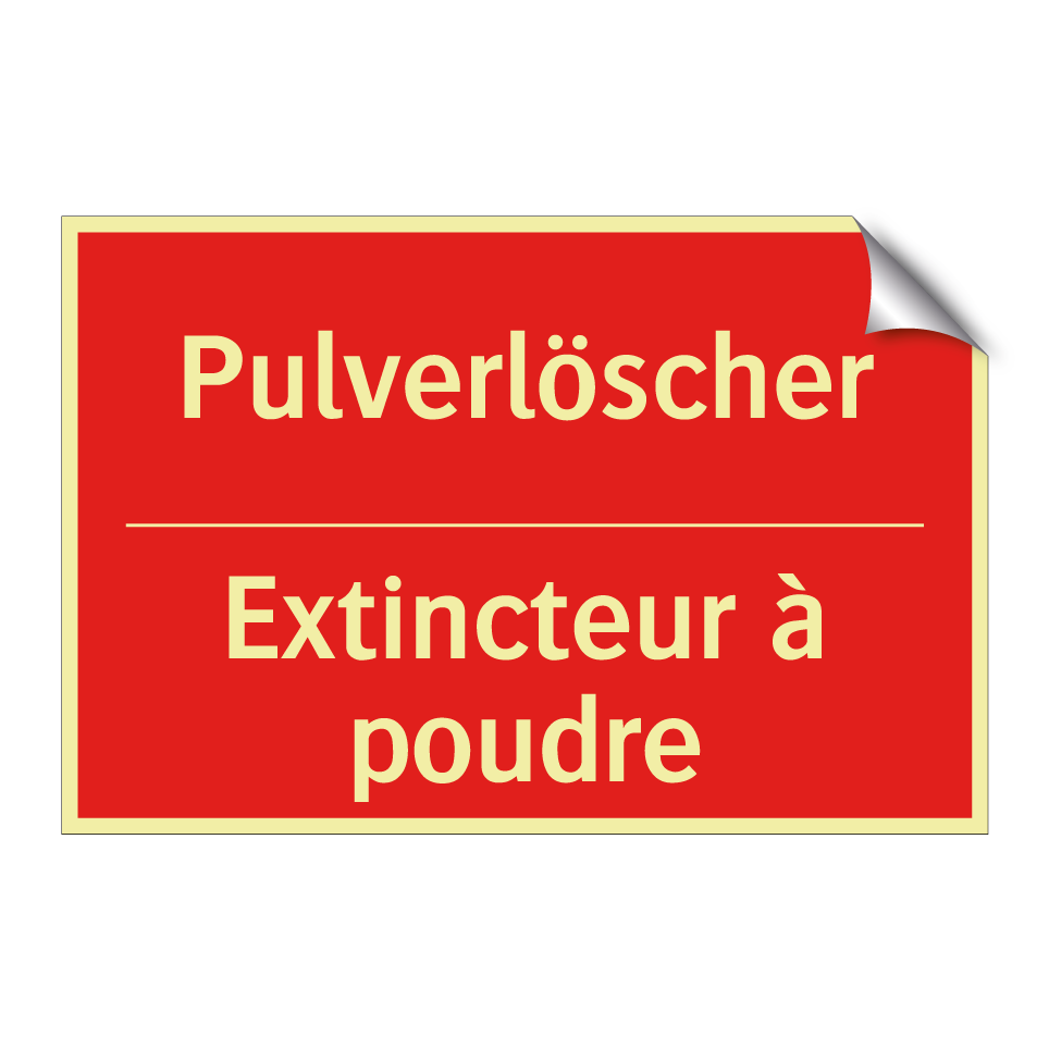 Pulverlöscher - Extincteur à poudre
