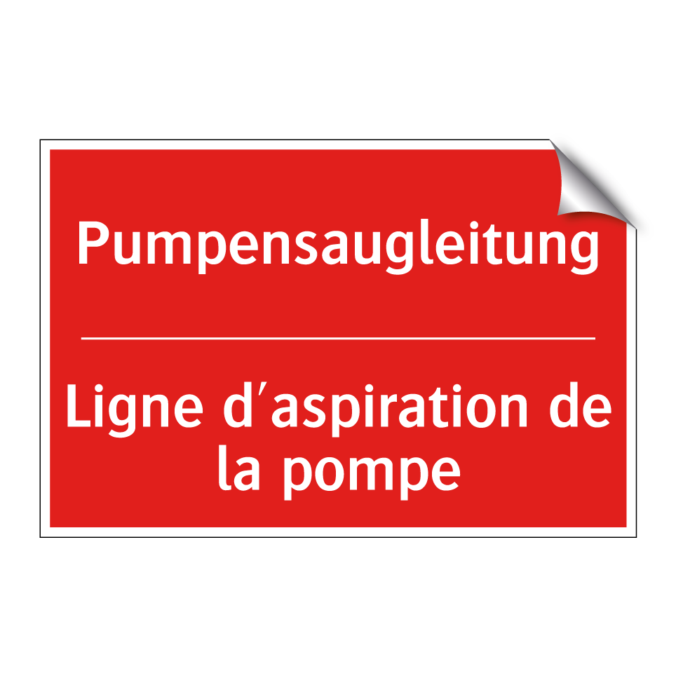 Pumpensaugleitung - Ligne d'aspiration de la pompe