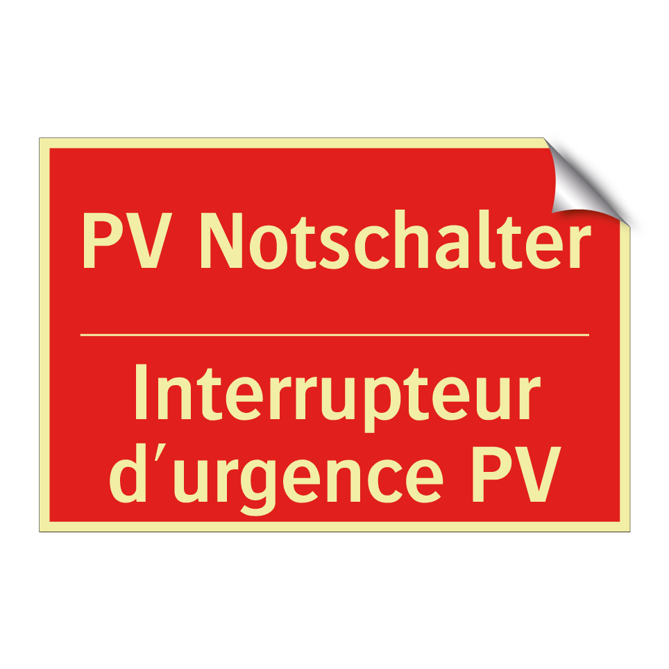 PV Notschalter - Interrupteur d'urgence PV