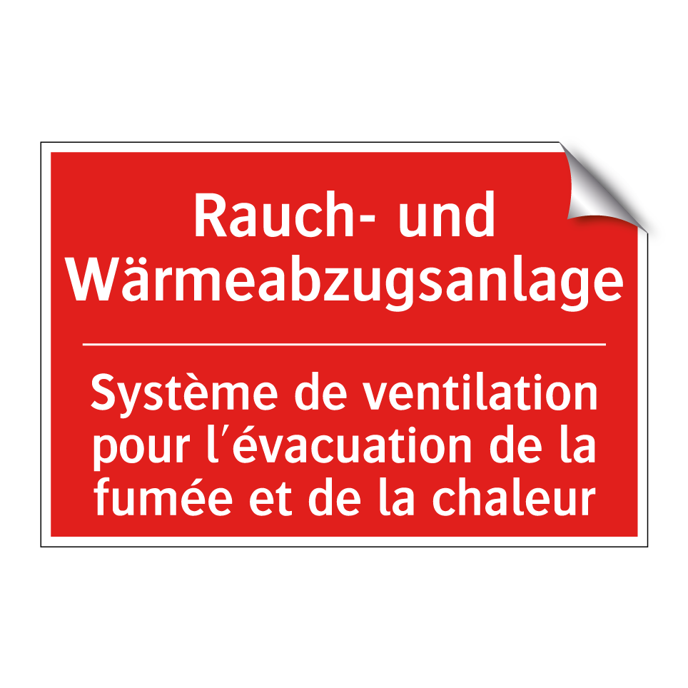 Rauch- und Wärmeabzugsanlage - Système de ventilation pour l'évacuation  /.../