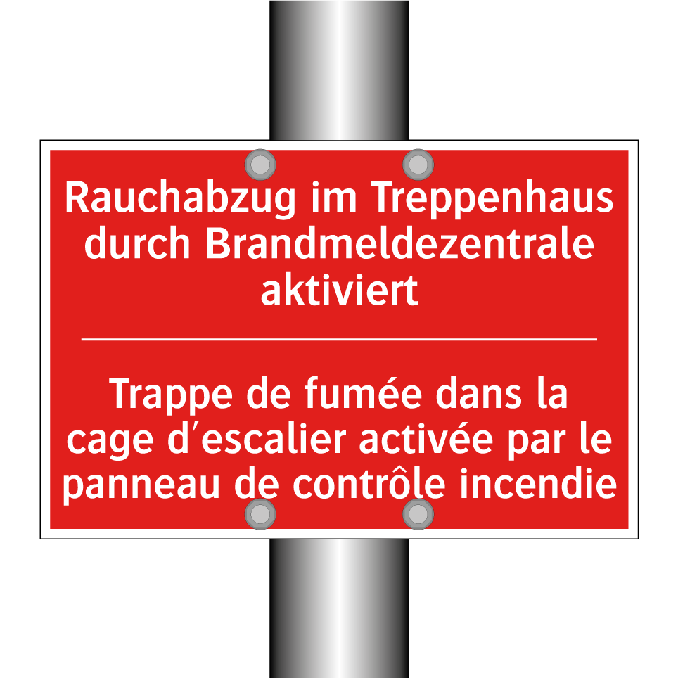 Rauchabzug im Treppenhaus durch  /.../ - Trappe de fumée dans la cage d'escalier  /.../