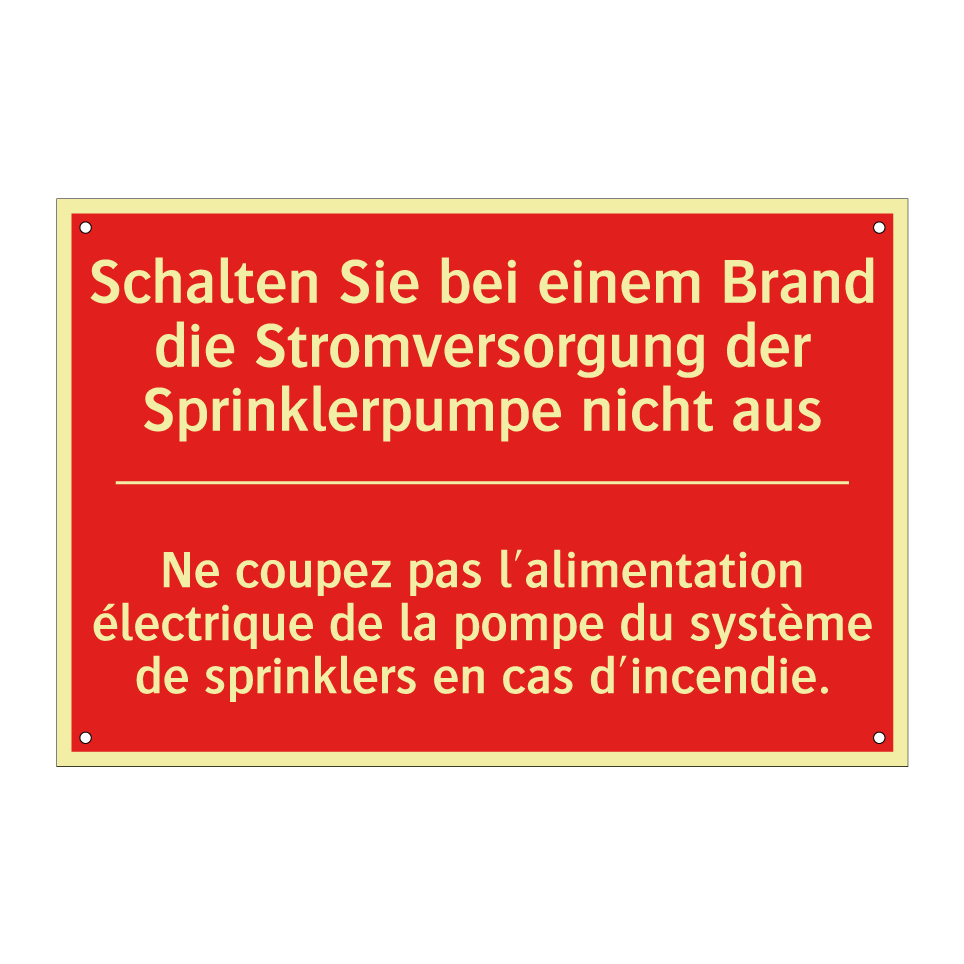 Schalten Sie bei einem Brand die  /.../ - Ne coupez pas l'alimentation électrique  /.../