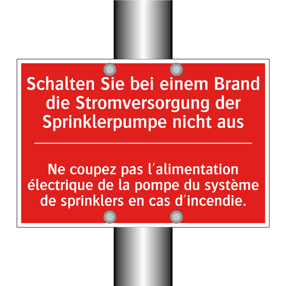 Schalten Sie bei einem Brand die  /.../ - Ne coupez pas l'alimentation électrique  /.../