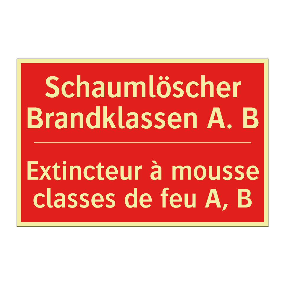 Schaumlöscher Brandklassen A.  /.../ - Extincteur à mousse classes de  /.../