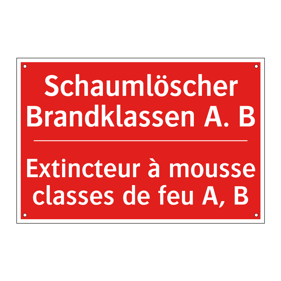 Schaumlöscher Brandklassen A.  /.../ - Extincteur à mousse classes de  /.../
