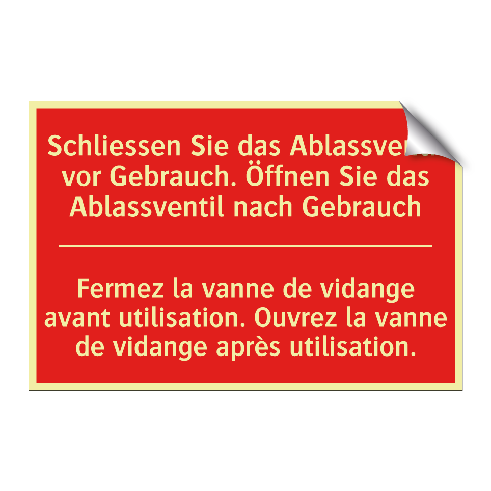 Schließen Sie das Ablassventil  /.../ - Fermez la vanne de vidange avant  /.../