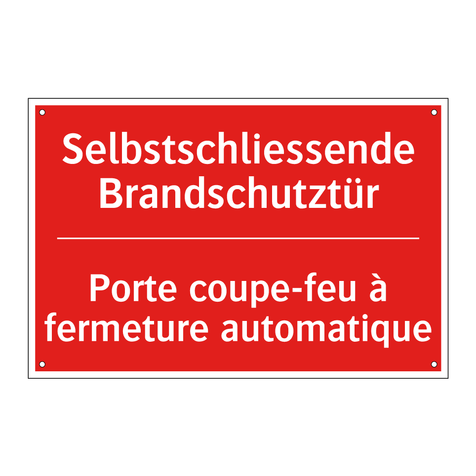 Selbstschließende Brandschutztür /.../ - Porte coupe-feu à fermeture automatique /.../