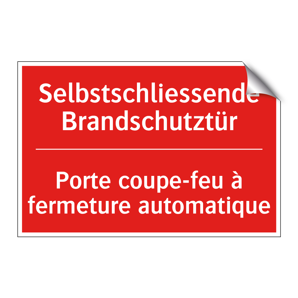 Selbstschließende Brandschutztür /.../ - Porte coupe-feu à fermeture automatique /.../