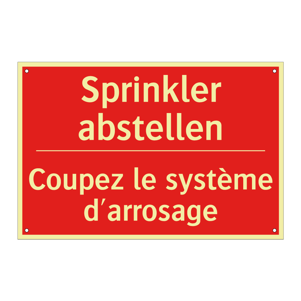 Sprinkler abstellen - Coupez le système d'arrosage