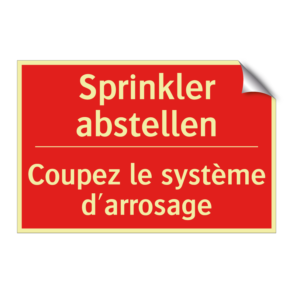 Sprinkler abstellen - Coupez le système d'arrosage