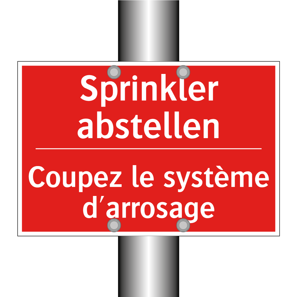 Sprinkler abstellen - Coupez le système d'arrosage