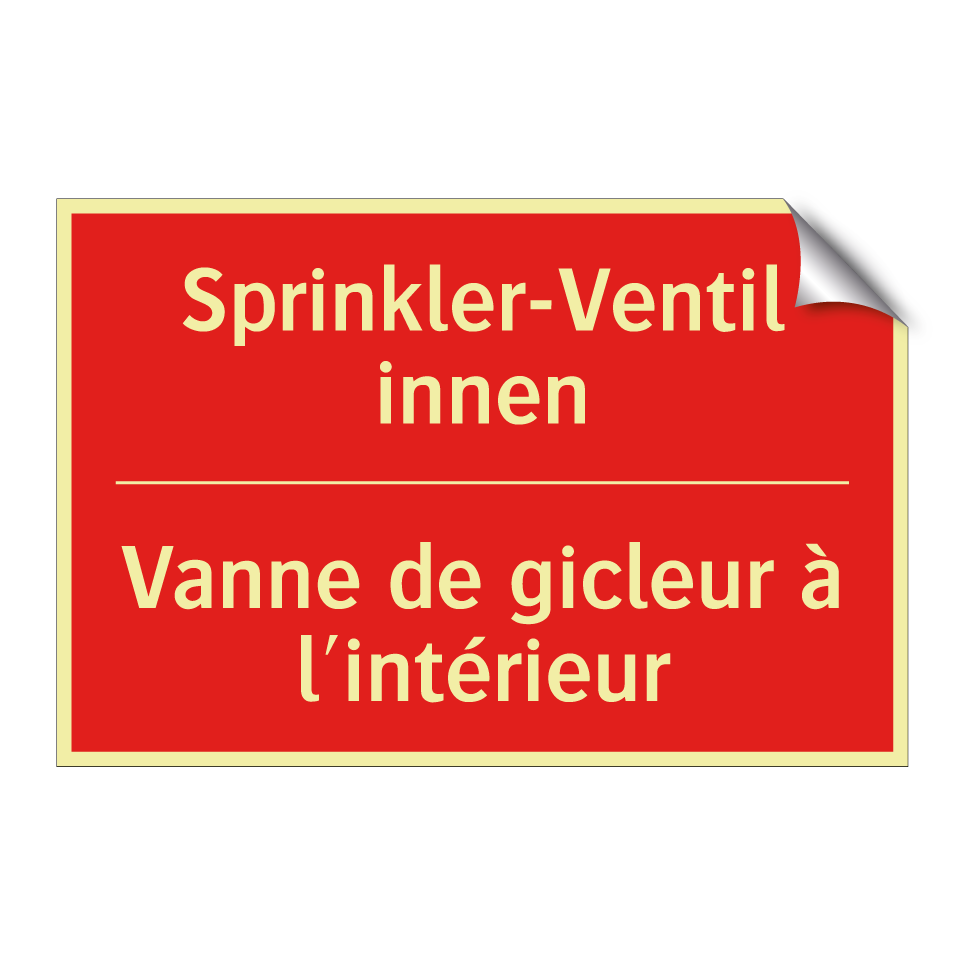 Sprinkler-Ventil innen - Vanne de gicleur à l'intérieur