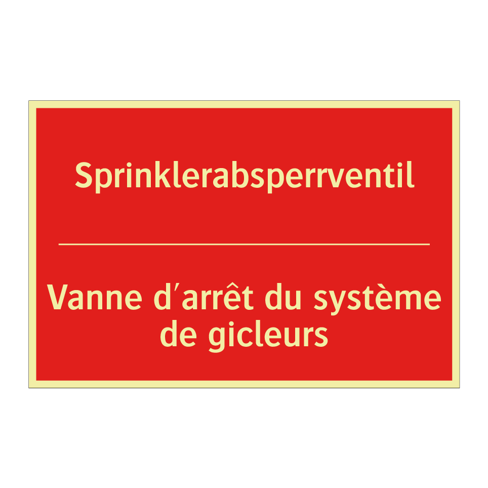 Sprinklerabsperrventil - Vanne d'arrêt du système de gicleurs /.../