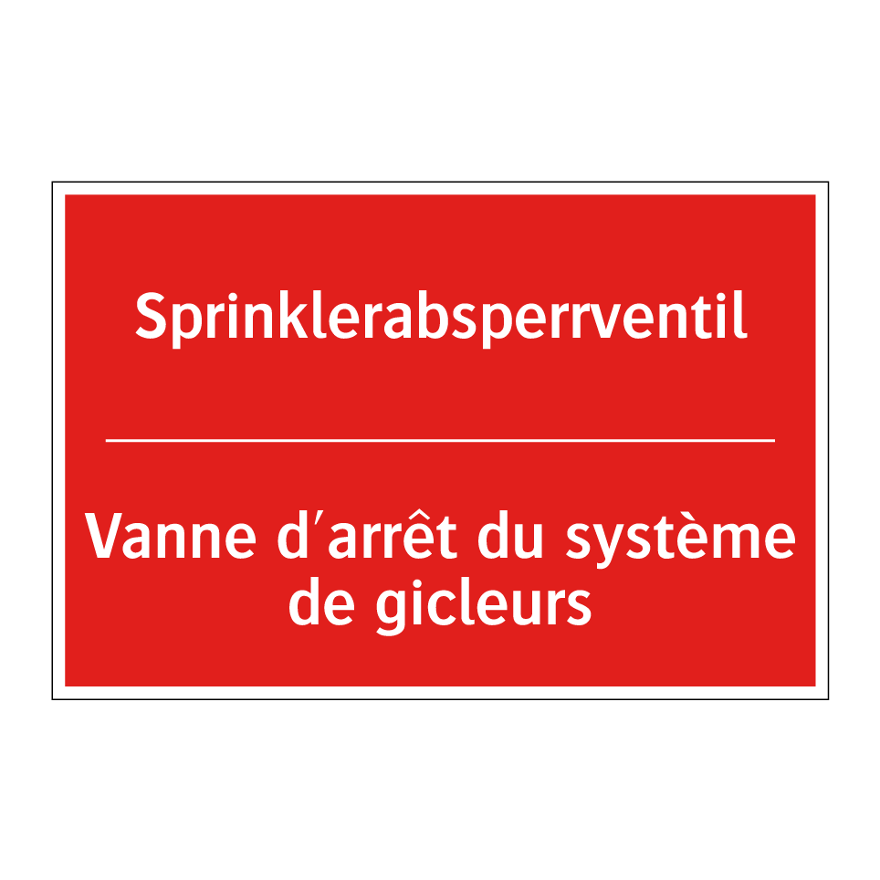 Sprinklerabsperrventil - Vanne d'arrêt du système de gicleurs /.../