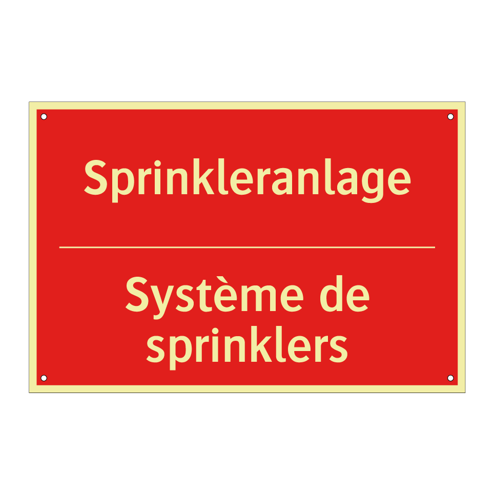 Sprinkleranlage - Système de sprinklers