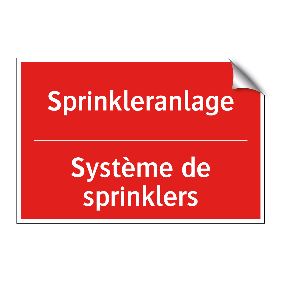 Sprinkleranlage - Système de sprinklers