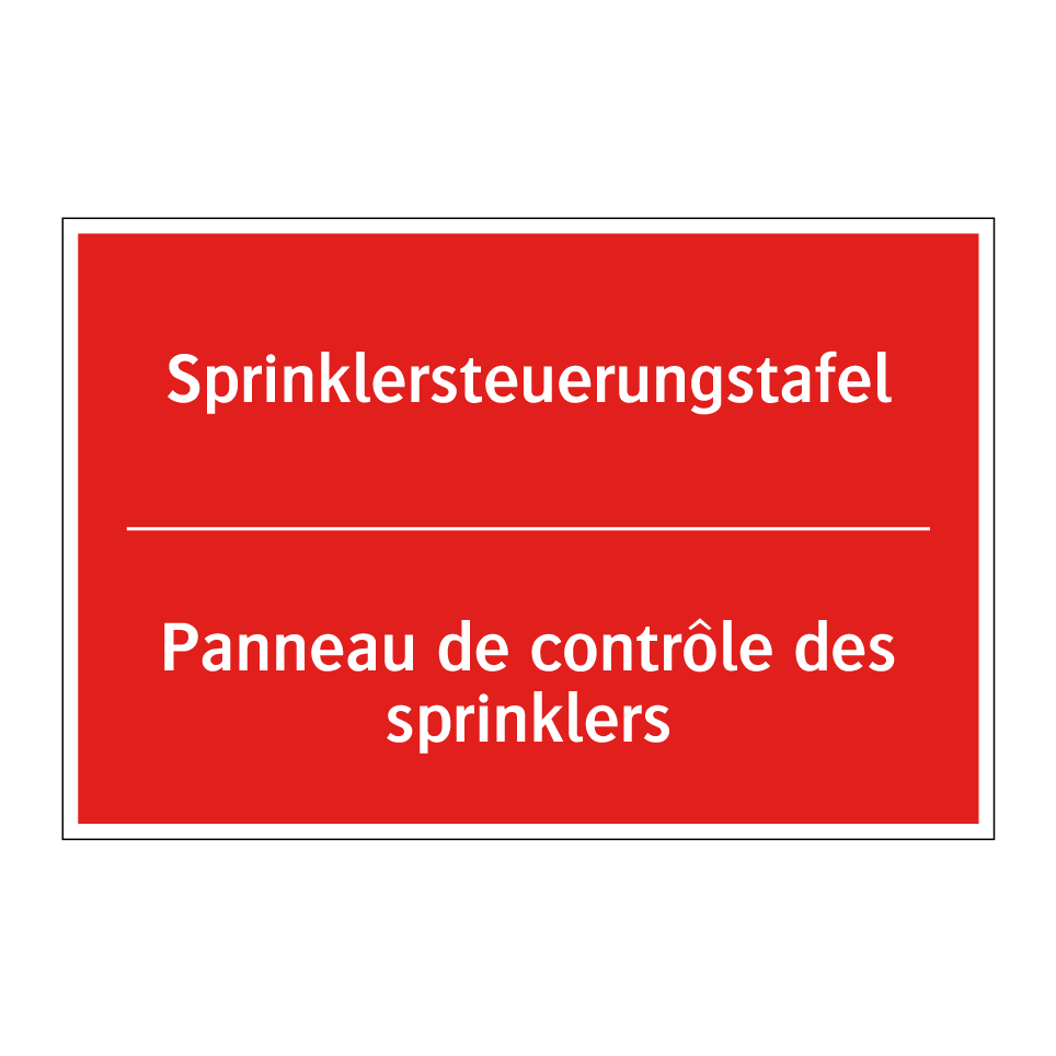 Sprinklersteuerungstafel - Panneau de contrôle des sprinklers /.../