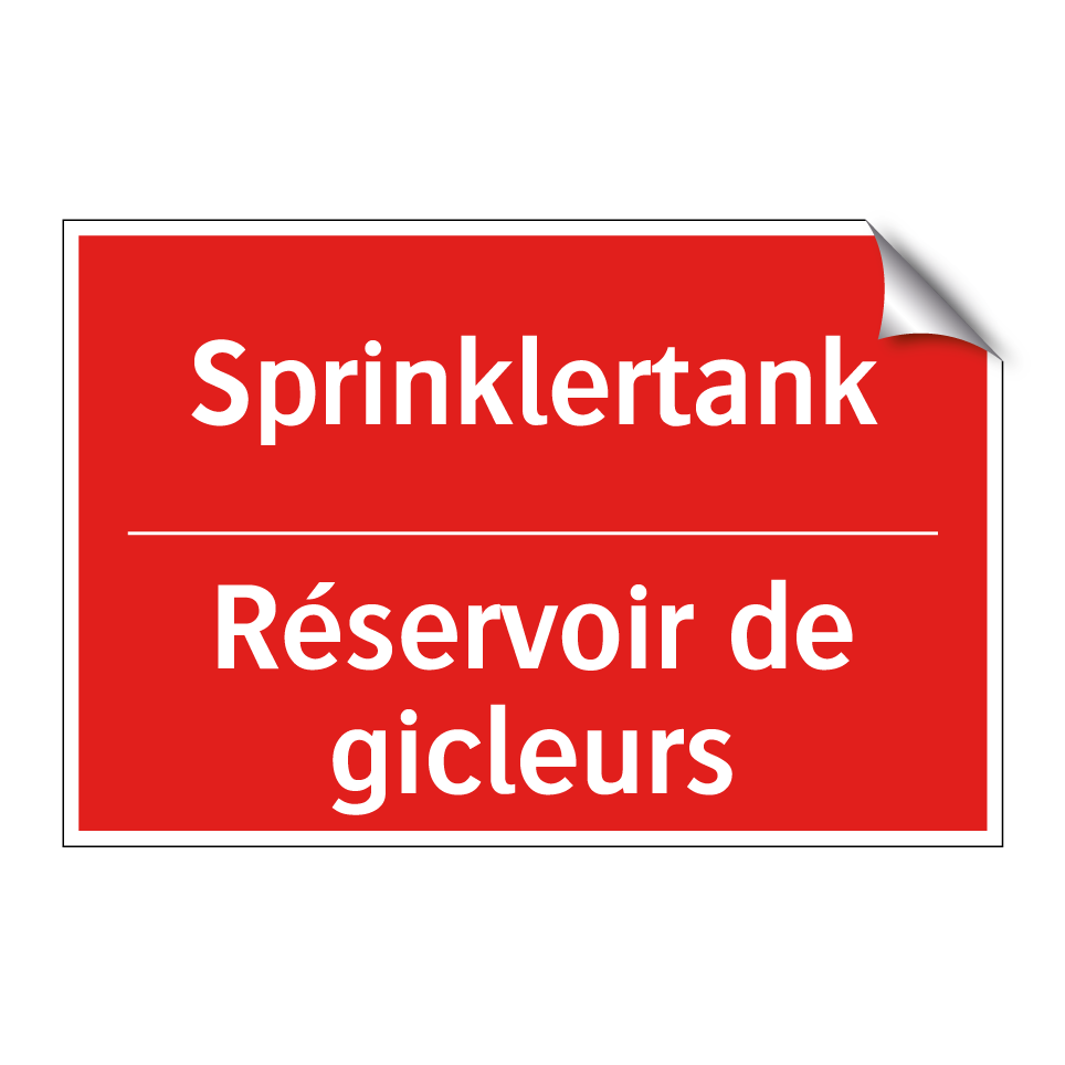 Sprinklertank - Réservoir de gicleurs