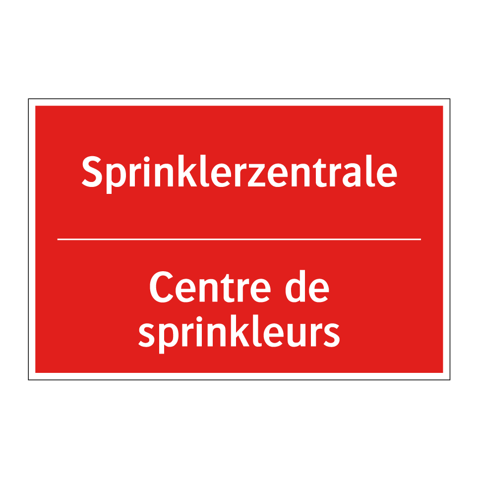 Sprinklerzentrale - Centre de sprinkleurs