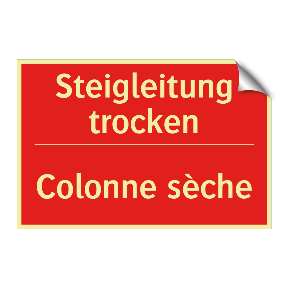 Steigleitung trocken - Colonne sèche