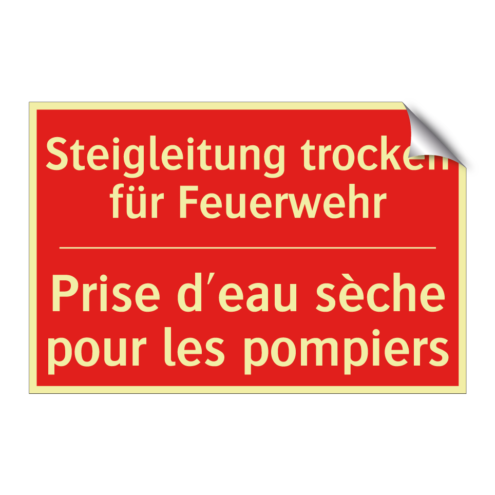 Steigleitung trocken für Feuerwehr /.../ - Prise d'eau sèche pour les pompiers /.../