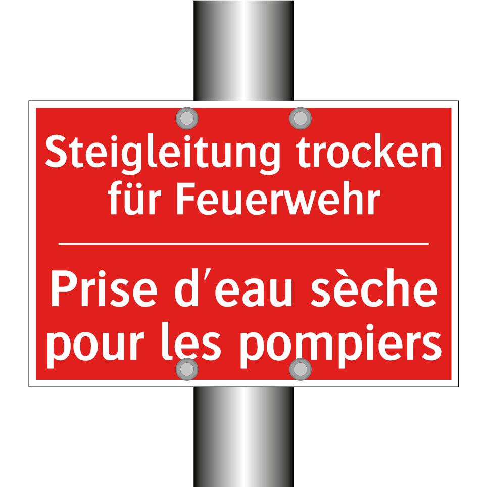 Steigleitung trocken für Feuerwehr /.../ - Prise d'eau sèche pour les pompiers /.../