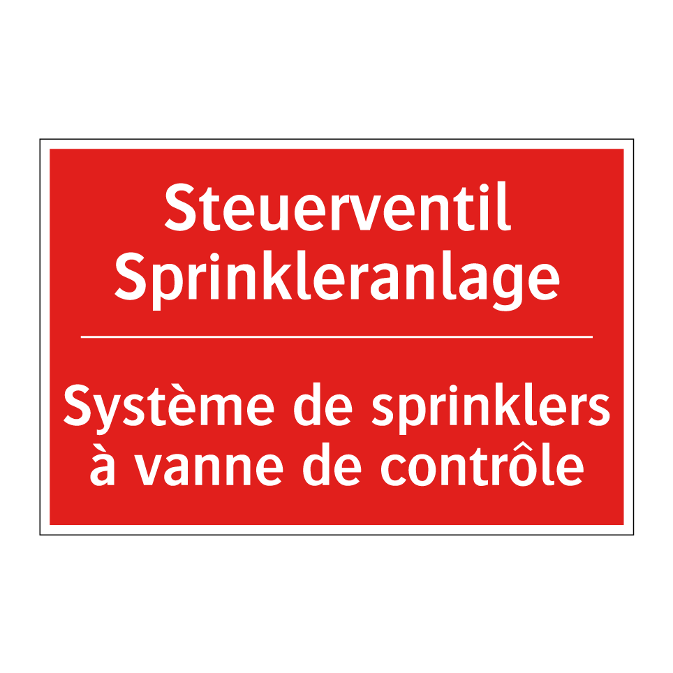 Steuerventil Sprinkleranlage - Système de sprinklers à vanne  /.../