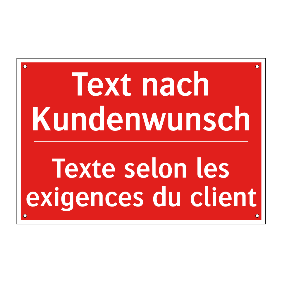 Text nach Kundenwunsch - Texte selon les exigences du client /.../