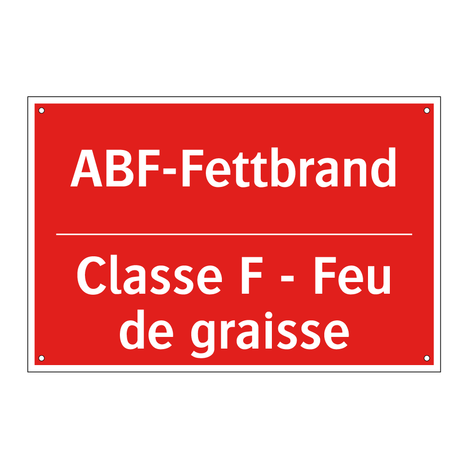 ABF-Fettbrand - Classe F - Feu de graisse