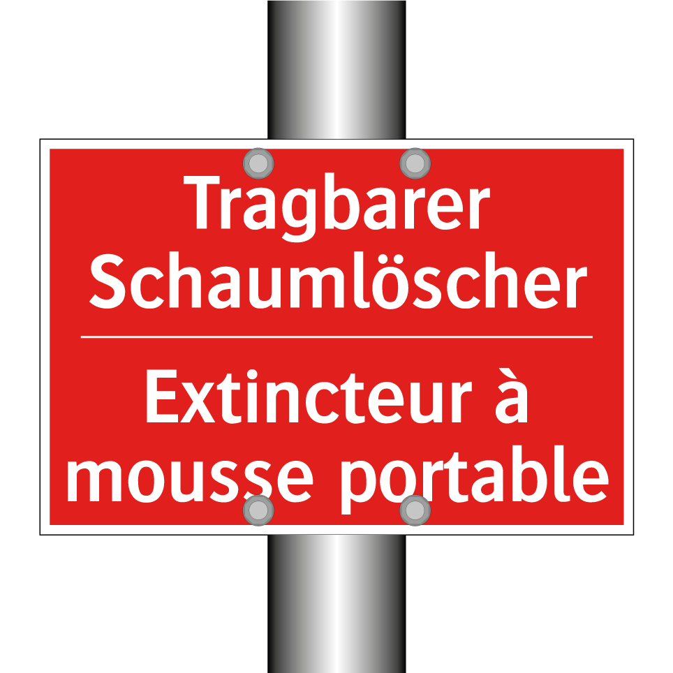 Tragbarer Schaumlöscher - Extincteur à mousse portable