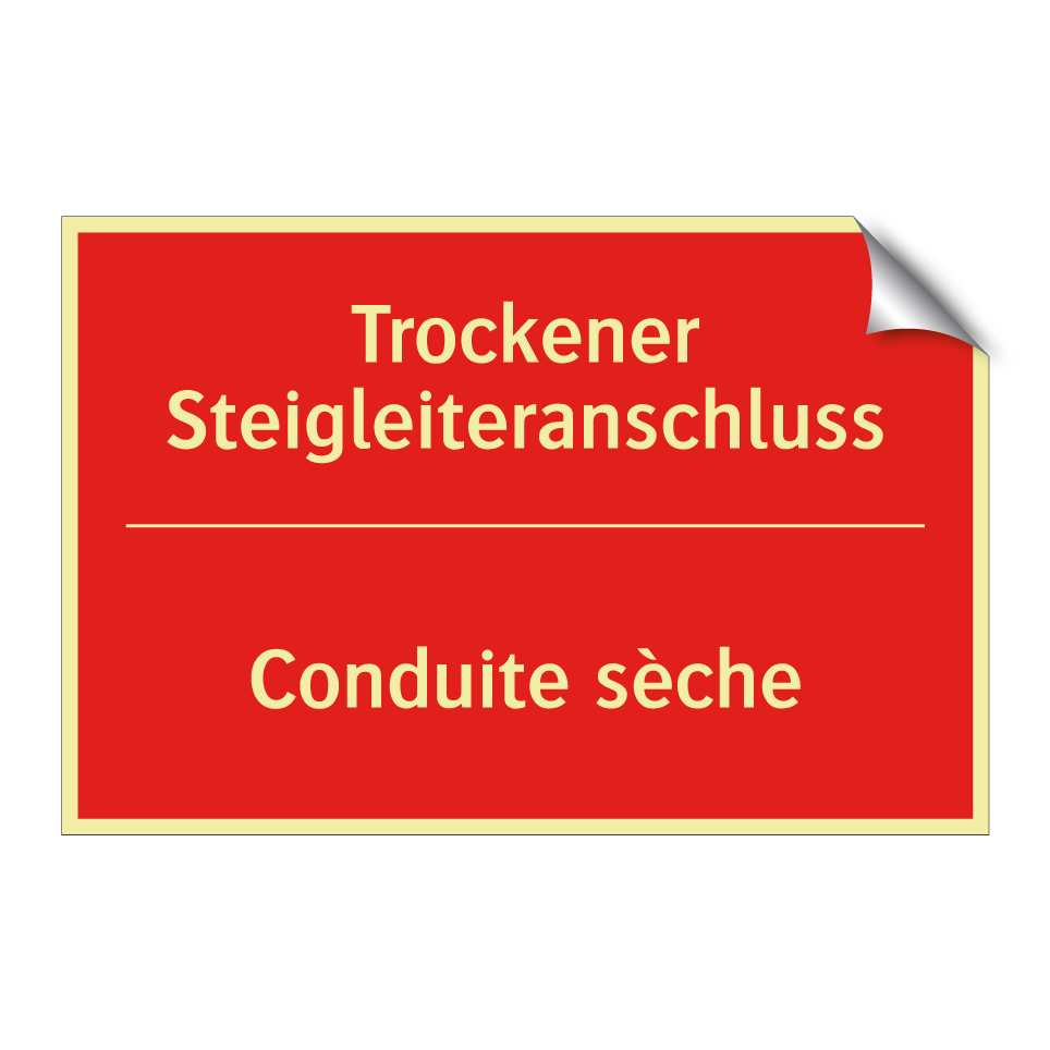 Trockener Steigleiteranschluss - Conduite sèche