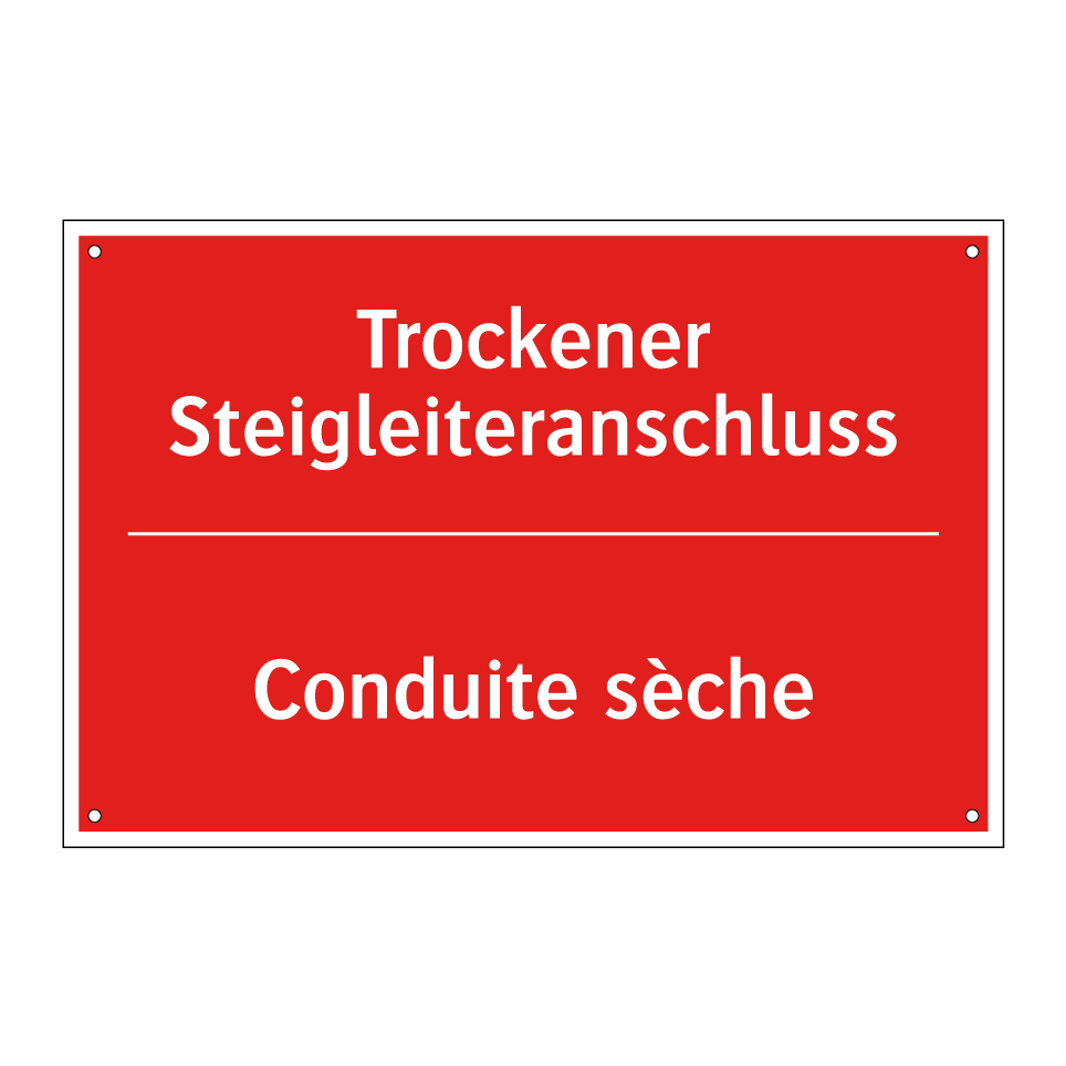 Trockener Steigleiteranschluss - Conduite sèche